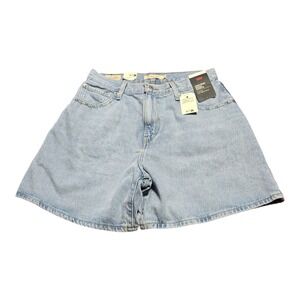 Levis High Rise Baggy Denim Shorts Womens Size 31 Light Wash Jean Shorts NWT